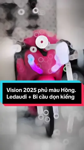 Vision 2025 màu Hồng. Ledaudi + Bi cầu. Góp từ 2🍠 #honda #vision #xedovietnam #led 