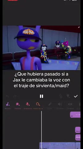 Jax maid girly pop? Who is this diva?💜 (le robé la idea a una gringa y lo hice en español) #humor #digitalcircus #jax #fandub #jaxdigitalcircus 