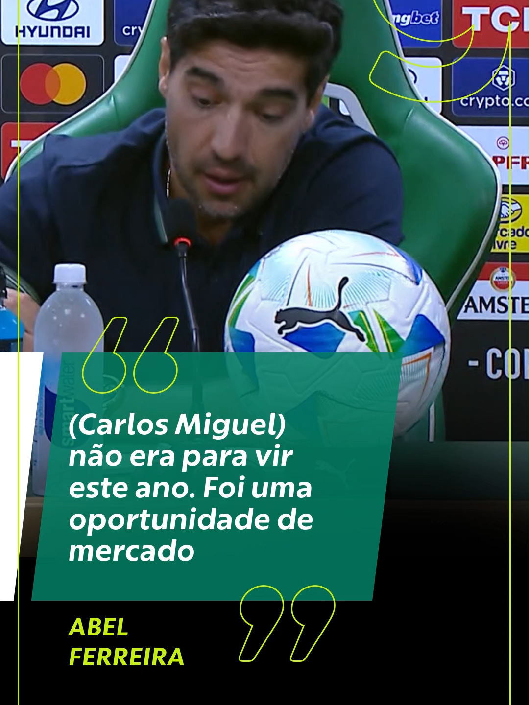 Abel Ferreira falou sobre a contratação de Carlos Miguel: 