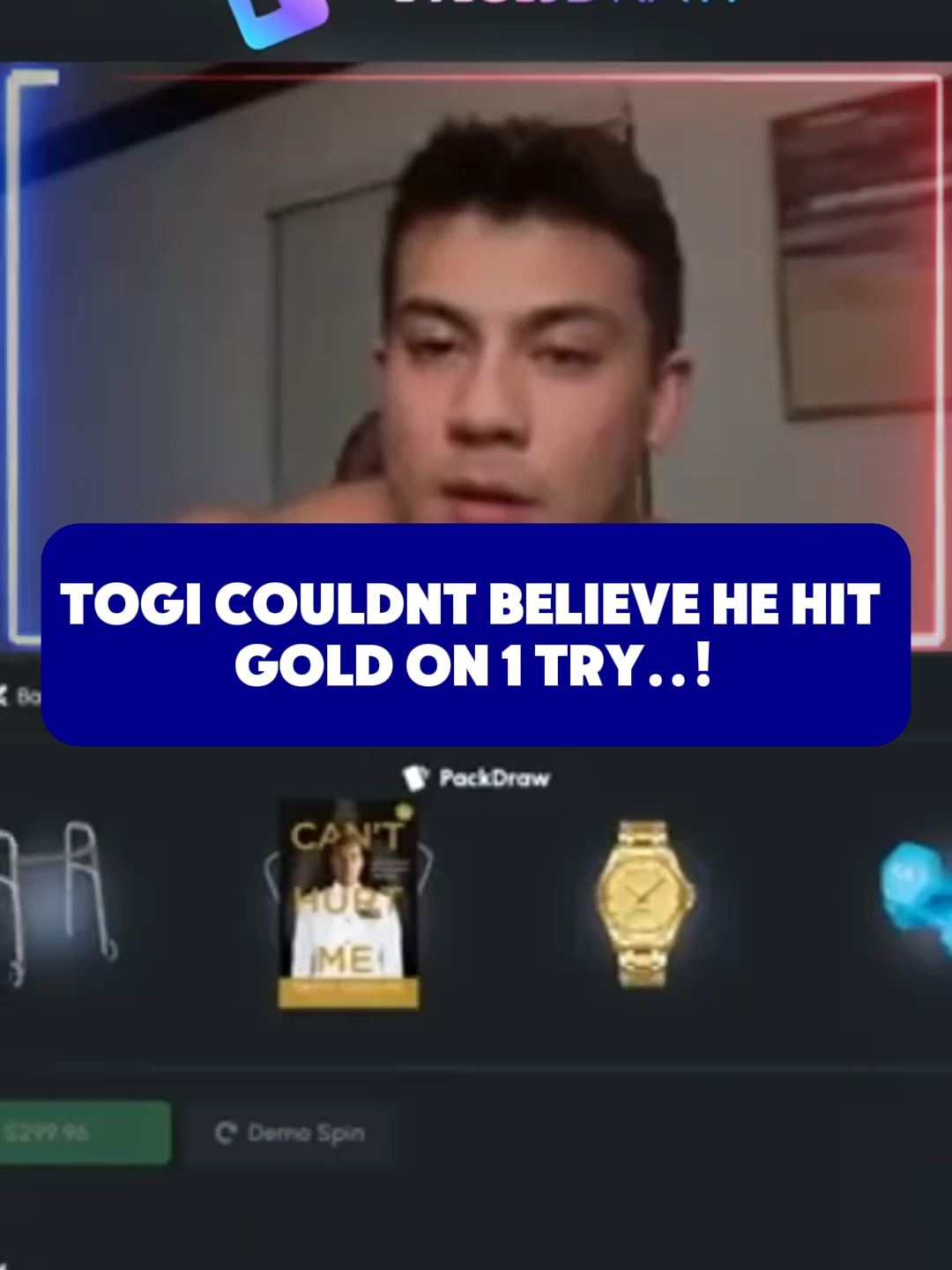 Togi couldnt believe he gold on 1 try...! #paratii #packdraw #fyp