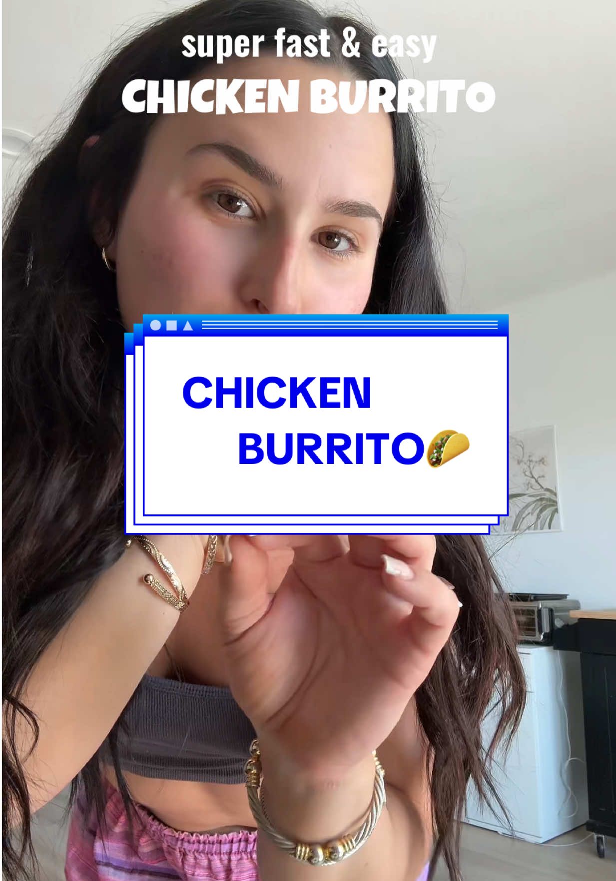 47g of protein!!! 55g carbs 19g fat #chickenburrito #highproteindinner #dinnerathome #lowcarbrecipes #macrofriendlymeal 