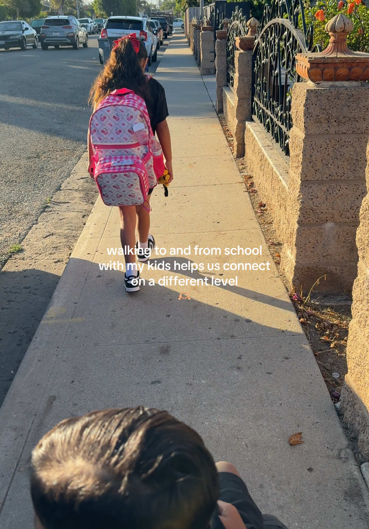 I love our conversations on our walks ☀️ #walking #momtok #momlife #sahmlife #fyp 