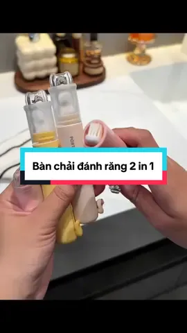 Bàn chải đánh răng gấp gọn 2 in1 #giadungthongminh #giadungtienich #fyp #banchaidanhrang2in1 