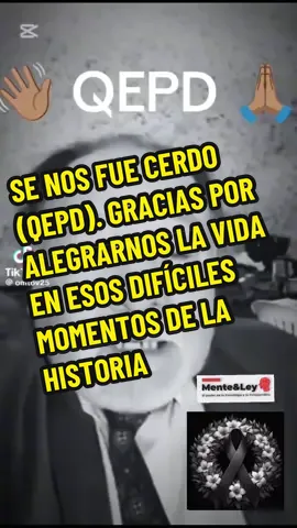 Se nos fue “Cerdo” de la Tele Letal. Descansa en Paz.  #lateleletal #cerdo #elsiguienteprograma 