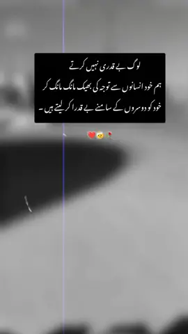 لوگ بے قدری نہیں کرتے  ہم خود کو بے قدر بناتے ہیں #creatorsearchinsights #forupageofficial #foryou #unfrezzmyaccount #fypシ゚ 