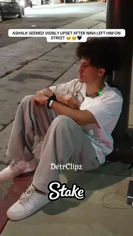 ASHALK SEEMED VISIBLY UPSET AFTER NINA LEFT HIM ON STREET 🥺🥺🖤#ninadaddyisback #ashalk #fyp 