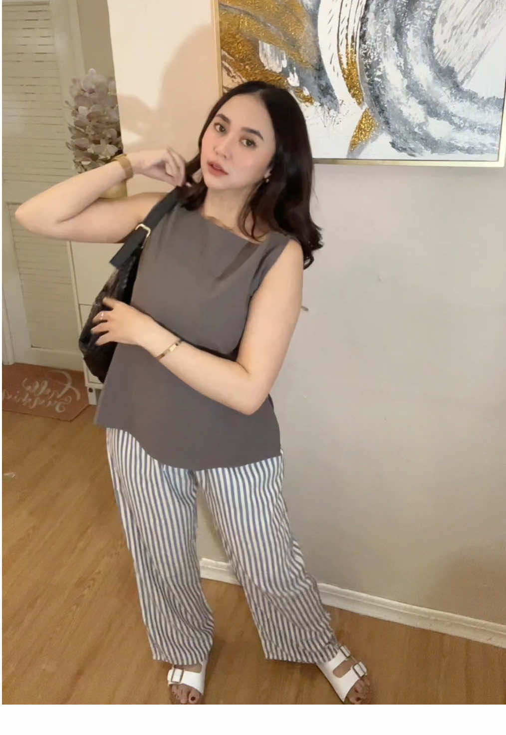 Bukan bagus tapi BAGUUUSS😅😊 asli ini mah kalian pasti suka #stripepants #celanapanjangkucu #rekomendasi #fypage 