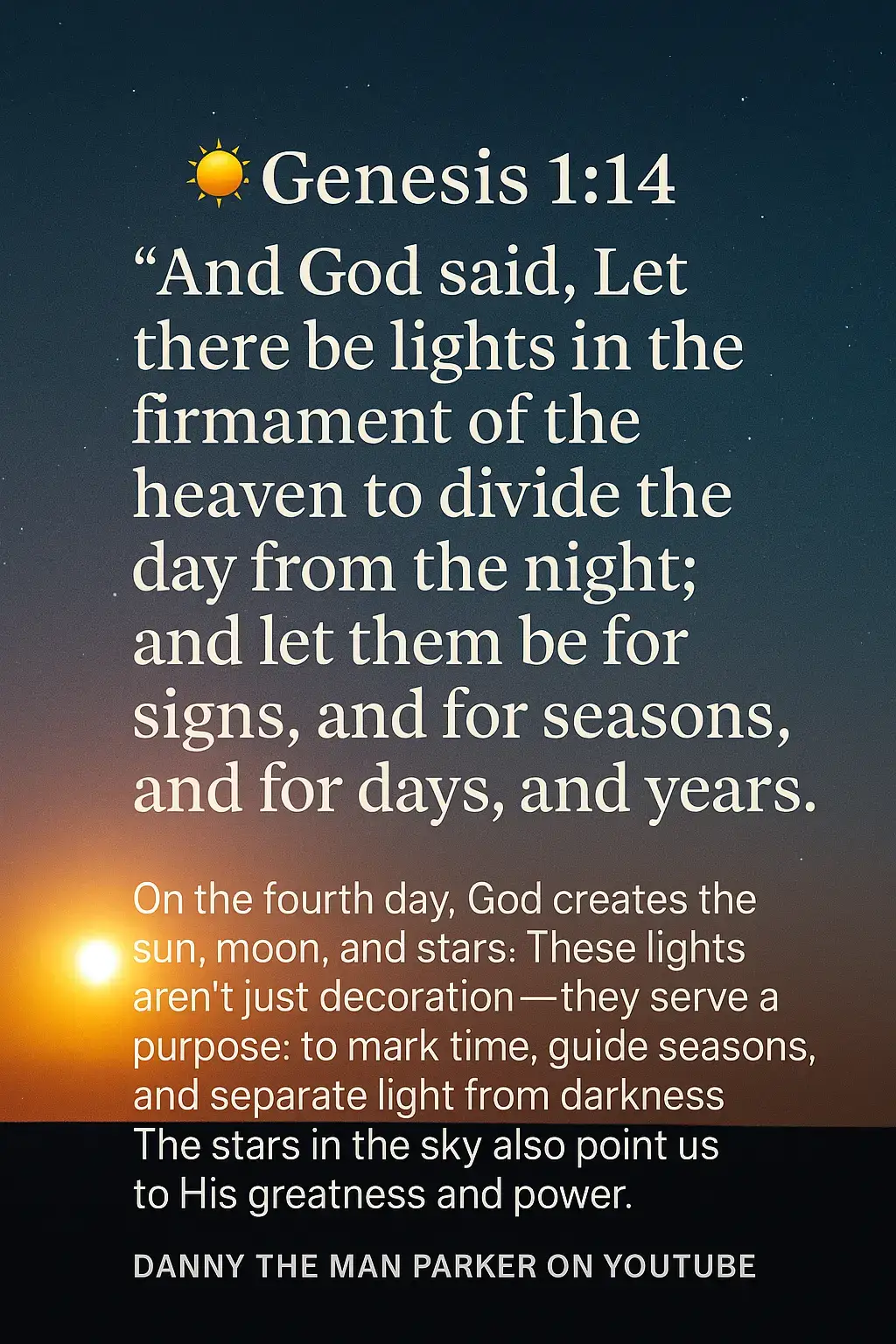 ☀️ Genesis 1:14 (KJV): 