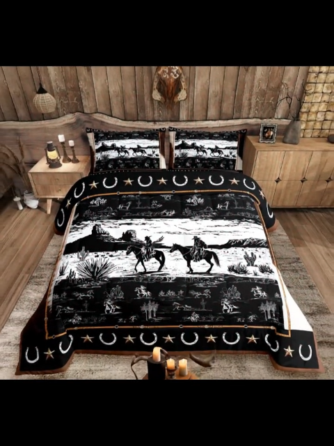 Western Designer Comforter Set#westernstyle #homedecor #comforterset #TikTokShopLaborDaySale #beddingsets 