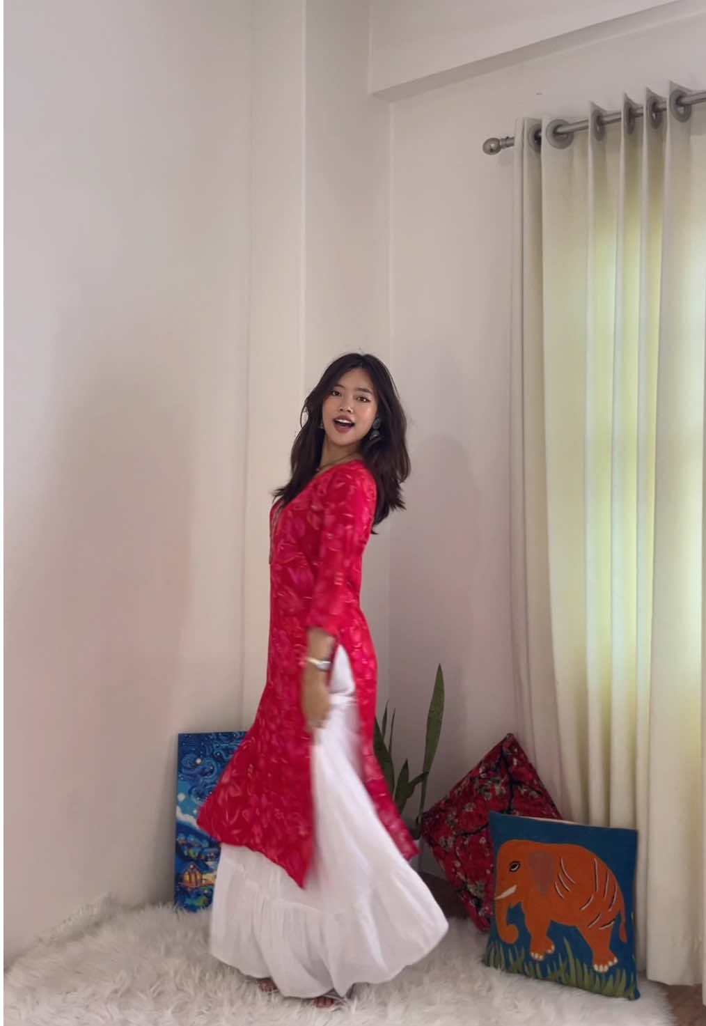 ❤️ Bold, beautiful & festive ready — Scarlet Bloom Kurthi Top is here! 🌹 Available in S, M & L — limited stock! ✨ #ScarletBloom #AngelsAttic #KurthiTop #FestiveWear #LimitedStock     