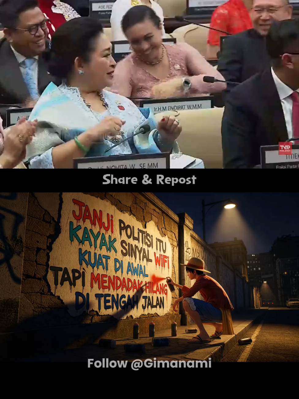 Luffy pun udah ga sanggup. Doa terbaik buat Indonesia. Jangan lupa untuk: 📣 SHARE dan REPOST ke temen dan keluarga kalian biar semua tau dan bergema bagaikan perjuangan.