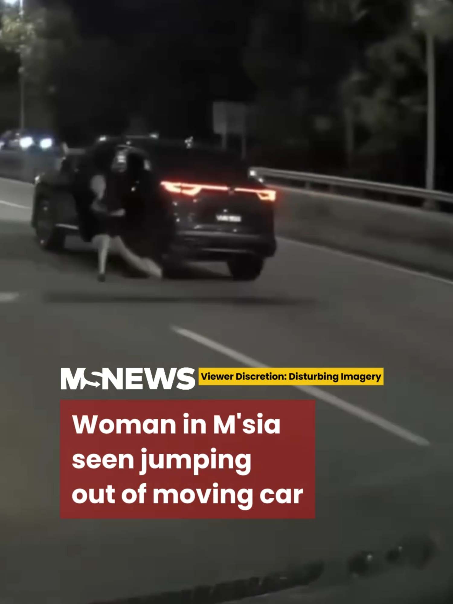 An eyewitness claimed that the woman had leapt out of the vehicle during an argument.#mustsharenews #sgfyp