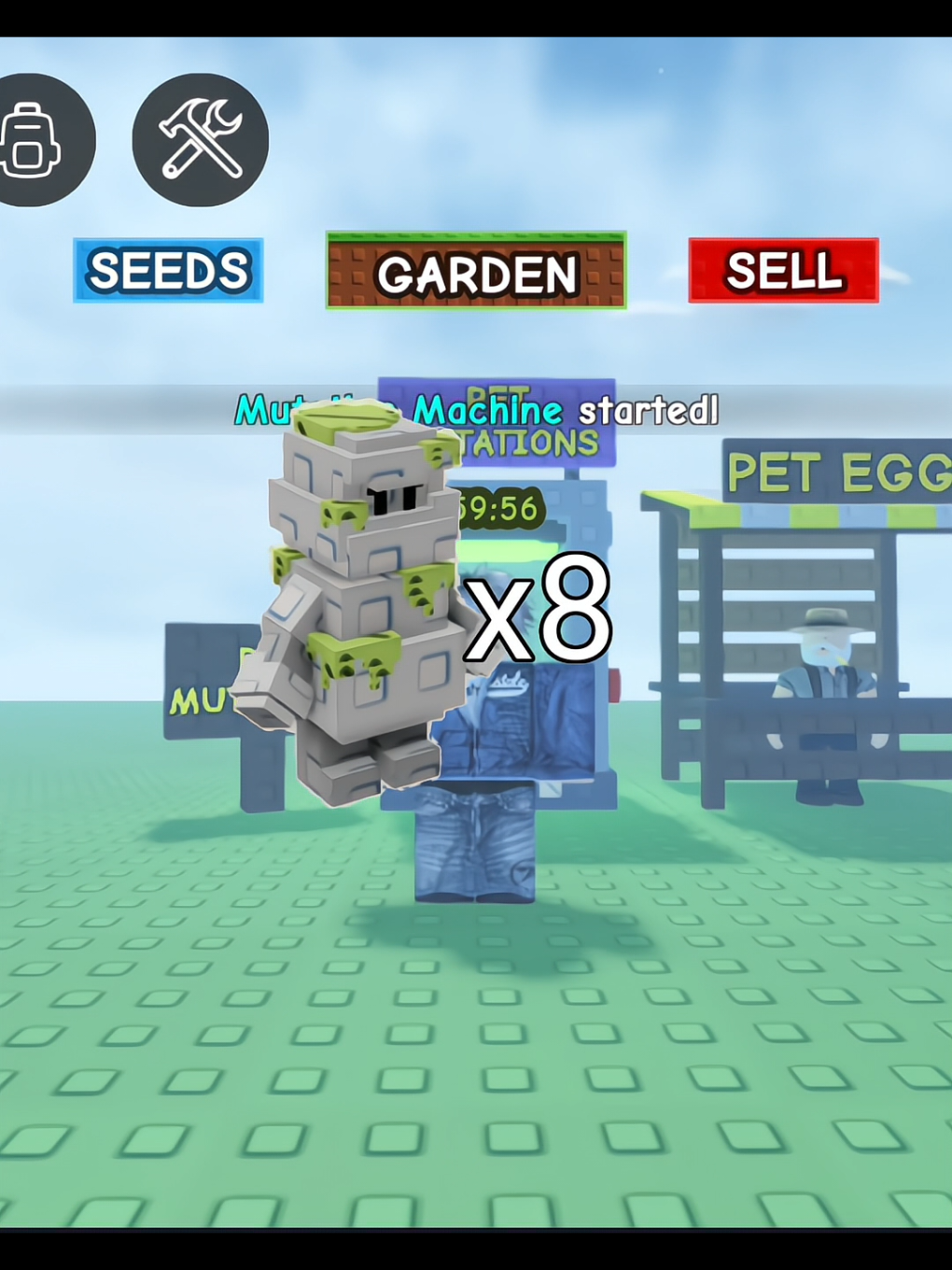 new pet GOLEM grow a garden #growagarden #roblox #robloxfyp