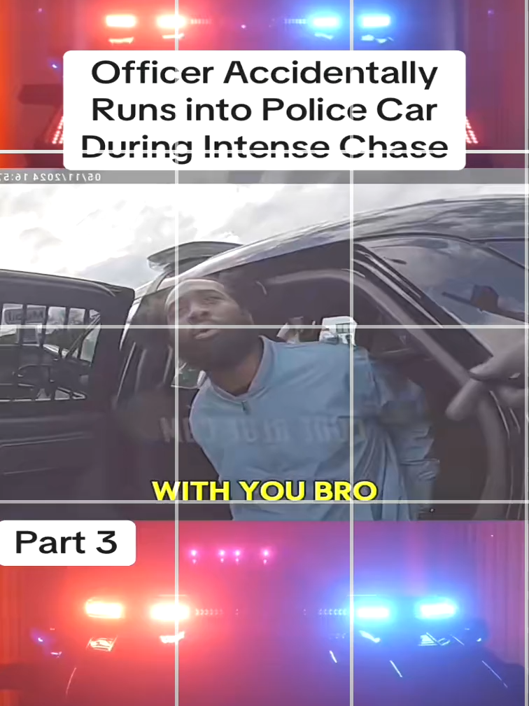 Officer Accidentally Runs into Police Car During Intense Chase #cops #copscame #bodycam #usa