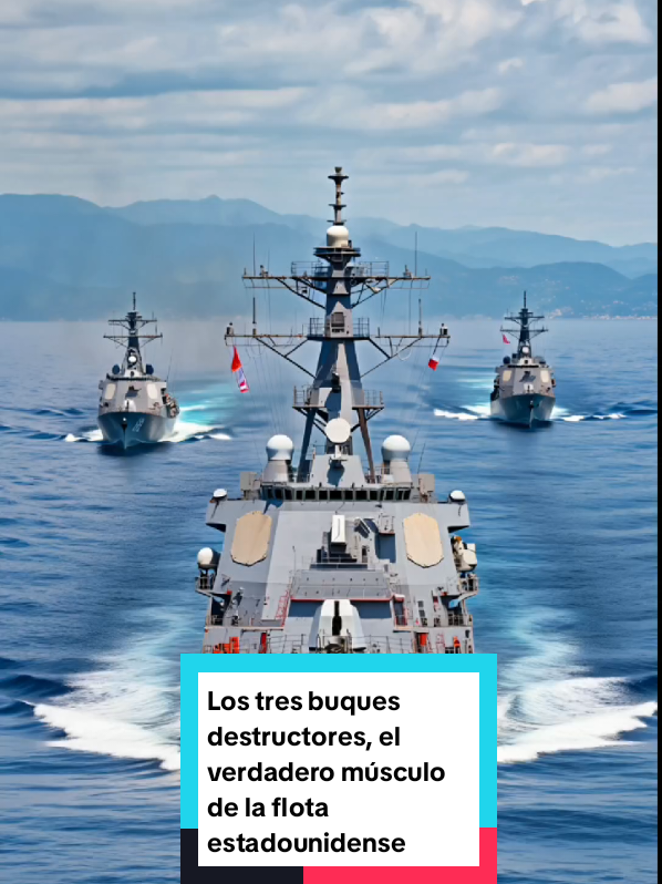 Así son los tres buques destructores de Estados Unidos se trata del USS Graverly, el  USS Jason Dunham y el USS Samson, tres gigantes de la clase Arleigh Burke, conocidos como el verdadero músculo de la flota estadounidense. #usa #NJT #njtok #USNews #breakingnews 