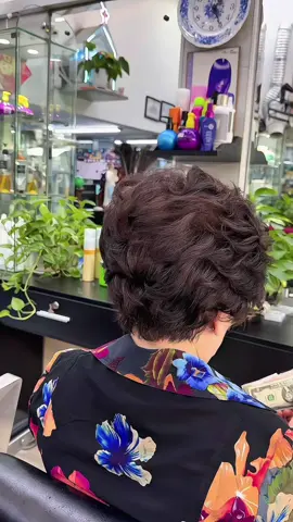 ✨ #ម៉ូតសក់ថ្មី ✨ #Salonកាត់សក់ 💇‍♀️ #HairStyle 💇‍♀️ #HairCut 🌸 #សក់រួញខ្លី ──────────────