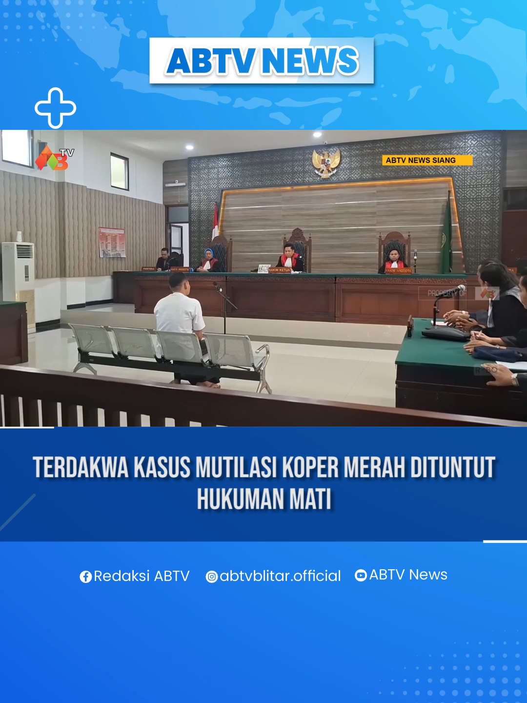 Persidangan kasus mutilasi koper merah kembali digelar di Pengadilan Negeri Kota Kediri dengan agenda pembacaan tuntutan. Jaksa penuntut umum menuntut terdakwa Rohmad Tri Hartanto dengan hukuman mati. Jaksa menilai perbuatan terdakwa sangat sadis. #fyp #fypage #fyppppppppppppppppppppppp #beritatiktok #tiktoknews #kediri24jam #infokediri #kabarkediri #beritakediri #kopermerah #terdakwa #kejarikediri #hukumanmati