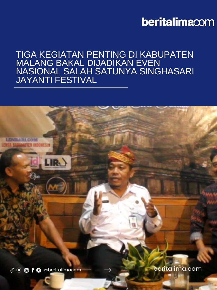 Tiga even di Kabupaten Malang bakal di kurasi jadi #evennasional #pariwisata #Kabupatenmalang #singhasarijayantifestival #beritalimacom 