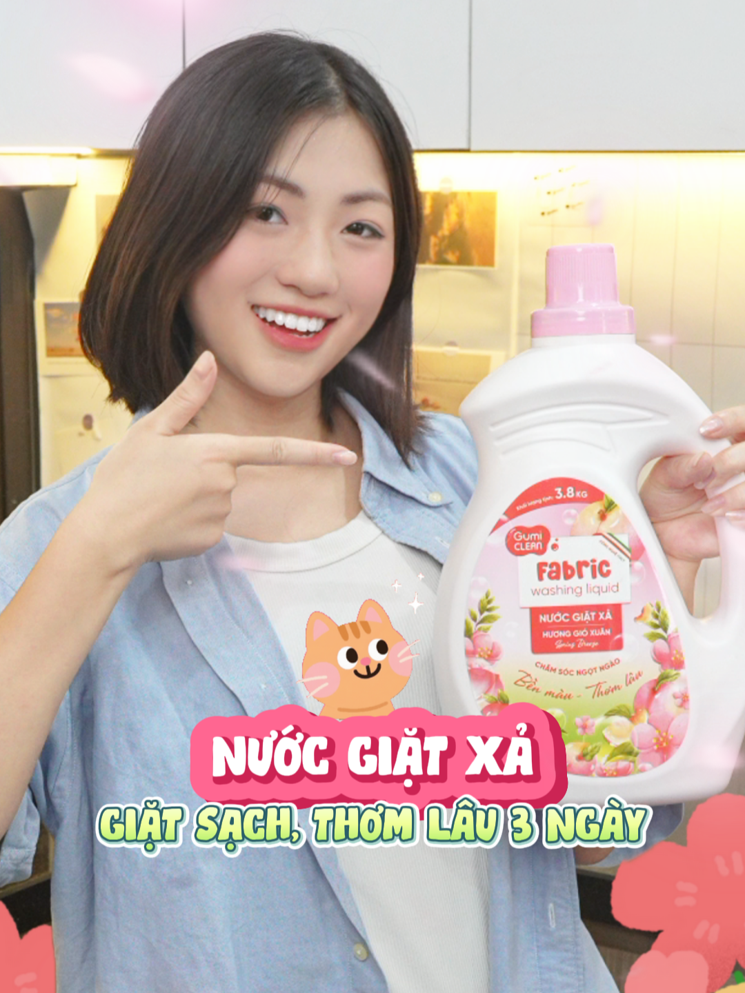 Sạch thơm siêu lâu, sợi vải bền màu nhờ nước giặt xả 2in1 Gumi #nuocgiatxa #nuocgiatgumi #gumi #hottrend #hangtieudung #fyp