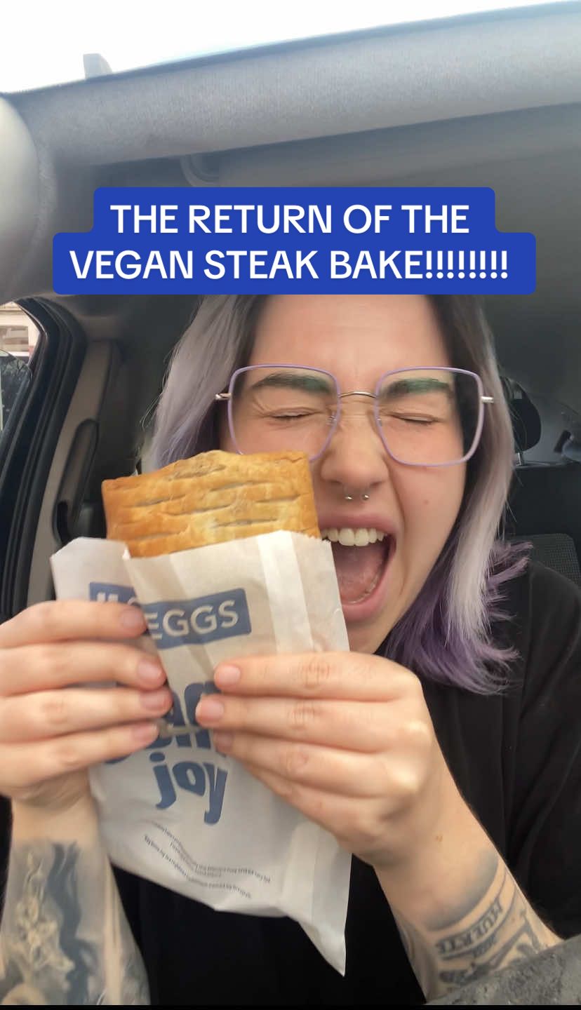 @Greggs it took u long enough but so grateful we made it here 🫶🏼🫶🏼🫶🏼🫶🏼 ilysm #vegan #vegansteakbake #greggs #vegangreggs #vegannews 