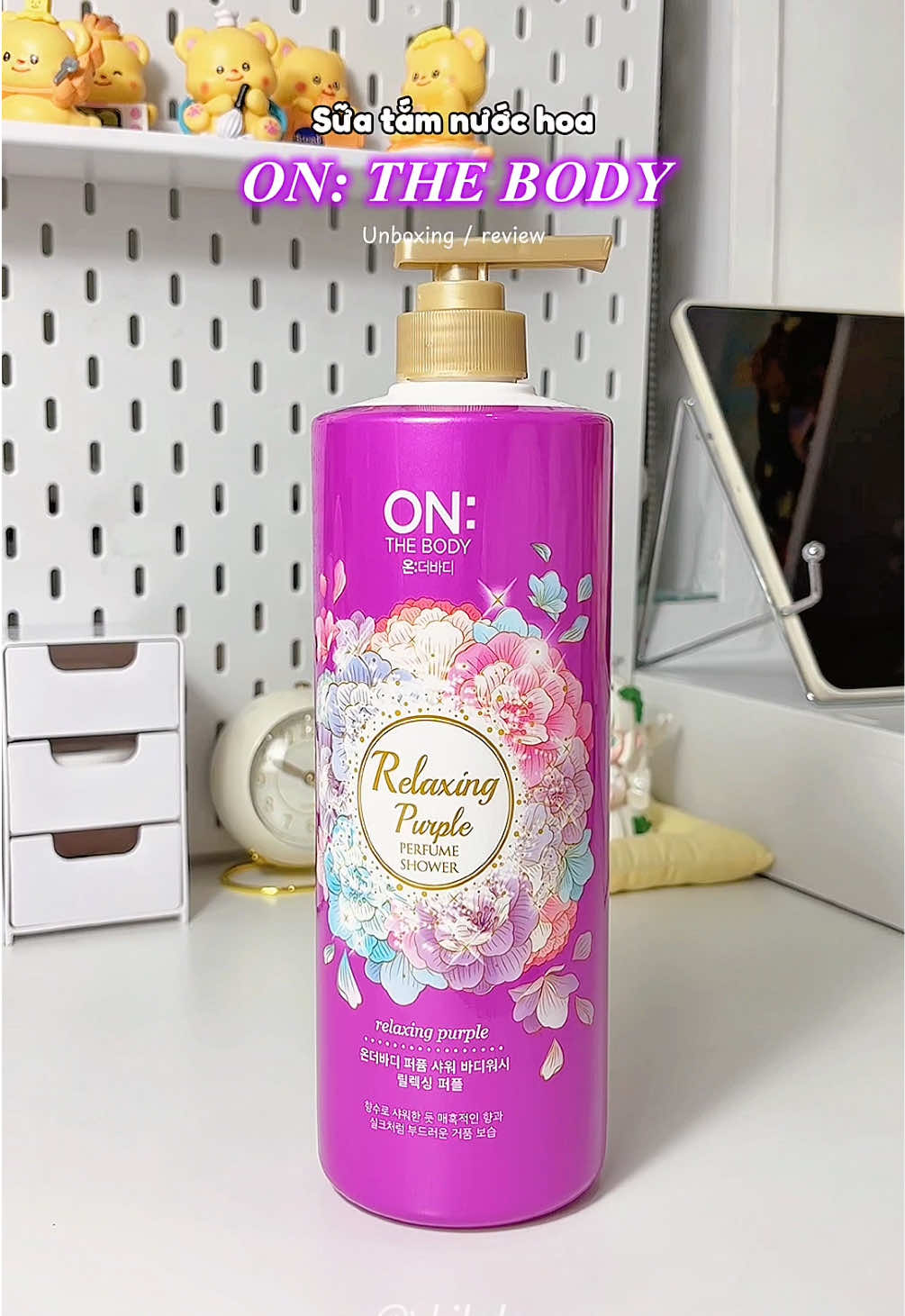 Một dòng sữa tắm sẽ không khiến mấy bà thất vọng☺️ #onthebody #lantoamayhuong #relaxingpurple #jasmine #nhihehe 