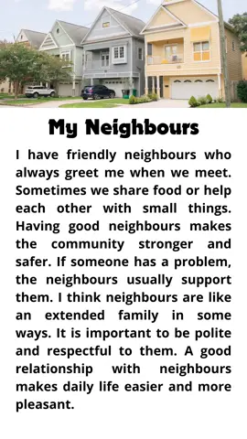 Shadowing English | My Neighbours 🏡👫 | Practice Speaking #english #learnenglish #onlineenglishlessons #shadowingenglish #englishreadingpractice 