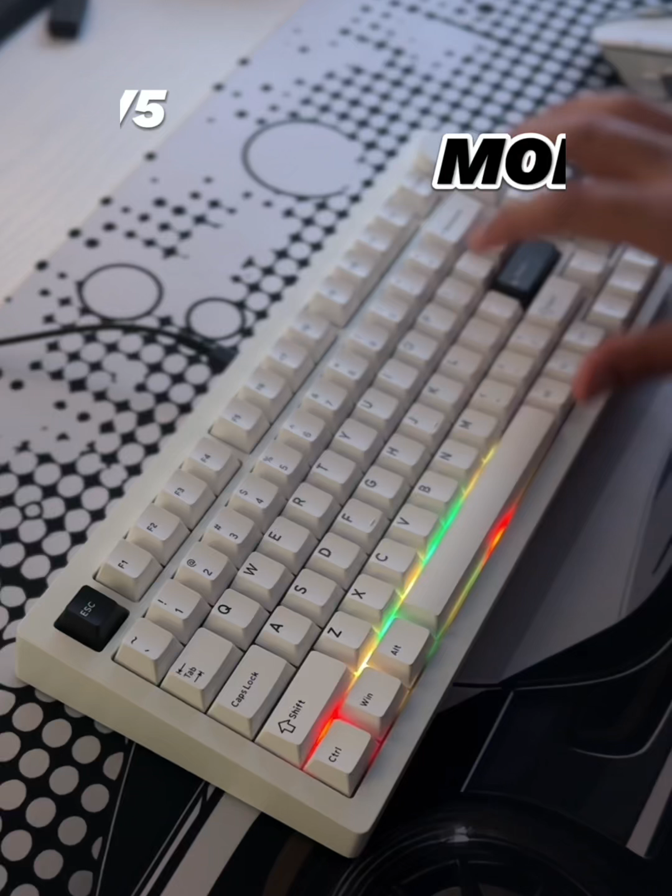 Unboxing MonsGeek M1 V5 Black-on-White with vibrant RGB! - share by mgn.bros. #monsgeek #customkeyboard #keyboardsound #typingasmr #akko #monsgeekm1v5 #akkoswitches #mechanicalkeyboard