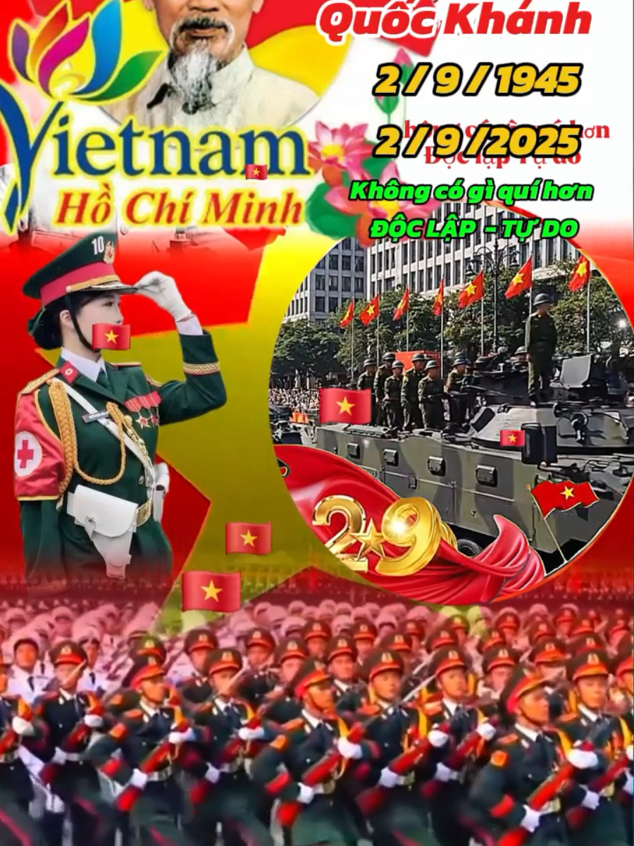 #CapCut . Tổ Quốc của tôi...Triệu Triệu trái tim người con đất Việt hướng tới ngày lễ lớn của dân tộc Việt Nam 2 / 9 1945 - 2 / 9 / 2025 #tiktokvienam #thinhhanhtiktok #hanguyen #ngayquockhanh 