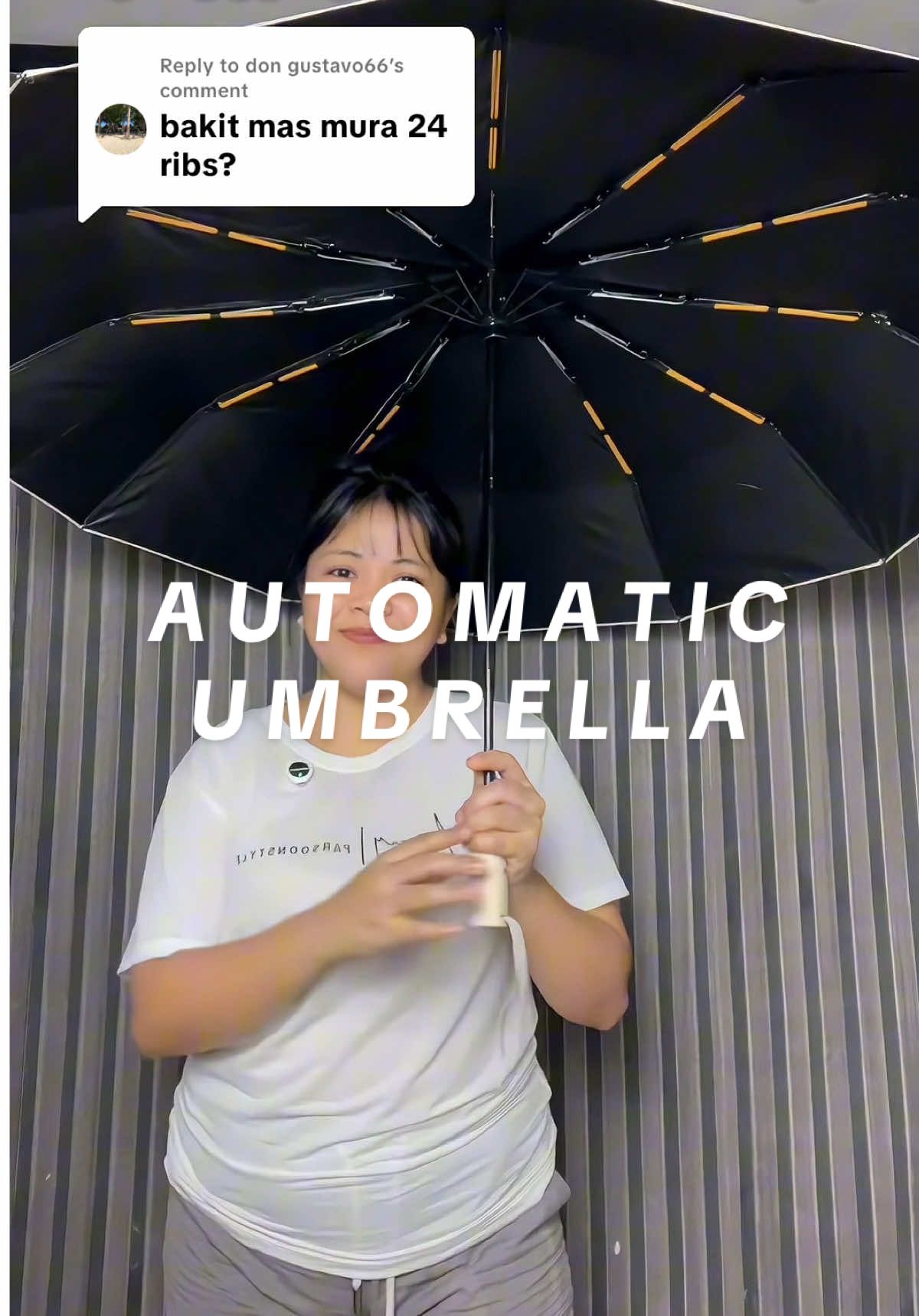 Replying to @don gustavo66  habol for the check out na agad habang mas mababa pa yung price!  disclaimer: prices may vary after the promotion ends.  #umbrella #automaticumbrella #payong #24ribsumbrella #bigumbrella 