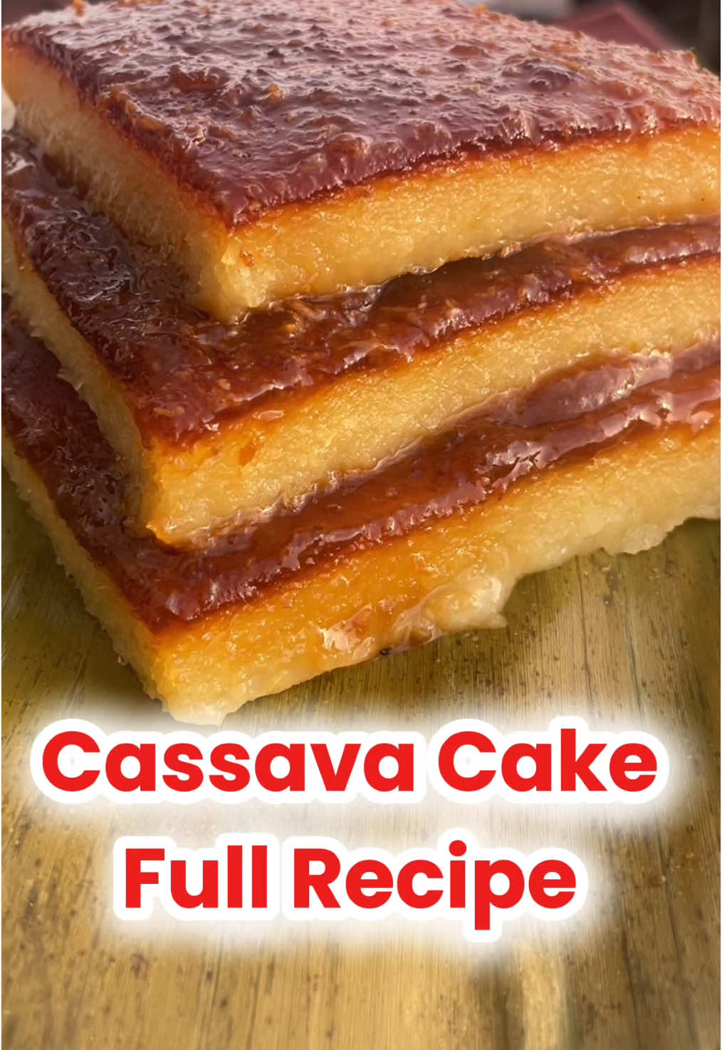 No Bake Cassava Cake Full Recipe 😋 1/2 cup sugar (1/4 cup for caramel) 1 cup grated cassava 1 cup evaporated milk Enjoy 😉😍 #cassavarecipe #bisayanspecialty #cassavacake 