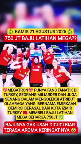 BAJU LATIHAN MEGA DITAWAR OLEH MILIARDER ADALA KOTA IZMIR TURKEY 🇹🇷 #megawatihangestri #volleyball #trending #viralvideo #manisabbsk 