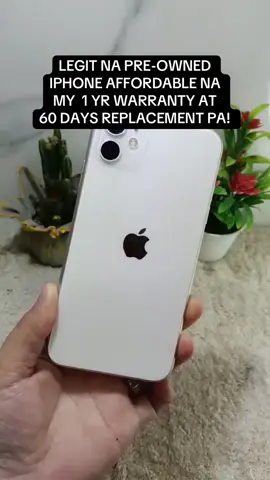 LEGIT NA PRE-OWNED  IPHONE AFFORDABLE NA  MY  1 YR WARRANTY AT  60 DAYS REPLACEMENT PA! #iphone #preowned #legitseller 