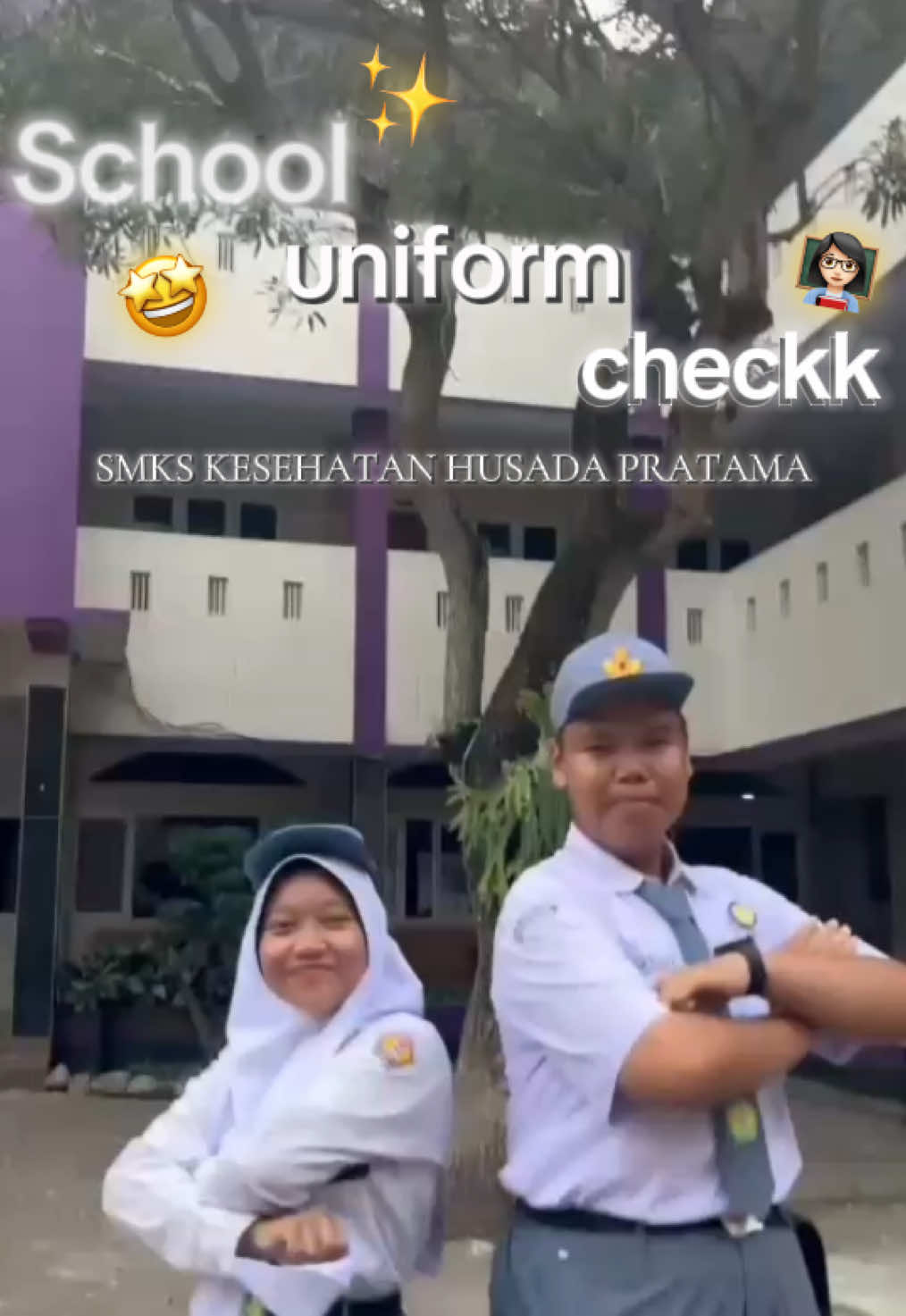 school uniform check🤩🥳 #husadapratama #kotaserang #uniform #sekolahungu #osissmkkhp 