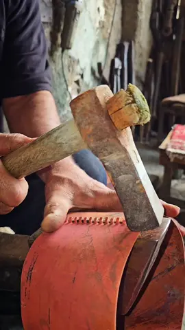 part of making handmade copper pot #handmade #satisfying #making 