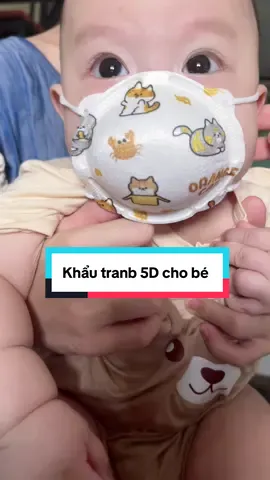 Khẩu trang 5D với 4 lớp kháng khuẩn #béyêu #khẩutrang #khautrangtreem 