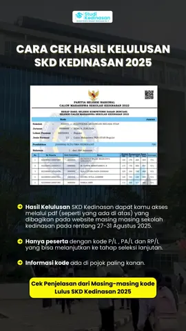 🚨 Pengumuman SKD Kedinasan 2025 Mulai 27 Agustus! Buat kamu yang udah nungguin, cara cek hasilnya gampang banget kok. ➡️ Langsung tonton video ini, jangan sampai salah langkah! Persiapkan langkahmu dengan @‌studikedinasan.id ✅ Materi lengkap ✅ Tryout HOTS ✅ Kelas intensif & grup diskusi Klik link di bio sekarang! Karena perjalananmu menuju kesuksesan dimulai dengan langkah pertama yang pasti! 🌍✨ #Studikedinasan #PejuangSekdin #Sekdin2025 #LulusSekdin #SekdinManifesting #PNSMuda #LulusPNS #PejuangPNS #SekdinPendaftaran #ManifestingSekdin #BelajarSekdin