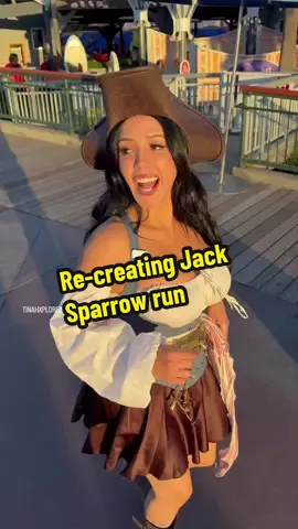 Re-creating the iconic Jack Sparrow run! 🏴‍☠️ #foryou #disneytiktok #fakebody #OOTD #piratesofthecaribbean 