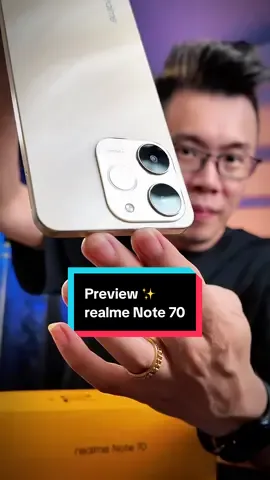 Preview realme Note 70 - New Entry Level Phone dari realme dgn Battery yg super besar 6,300 mAh 😱😱 #realme #realmenote70 #smartphone #techreview #abangjay 