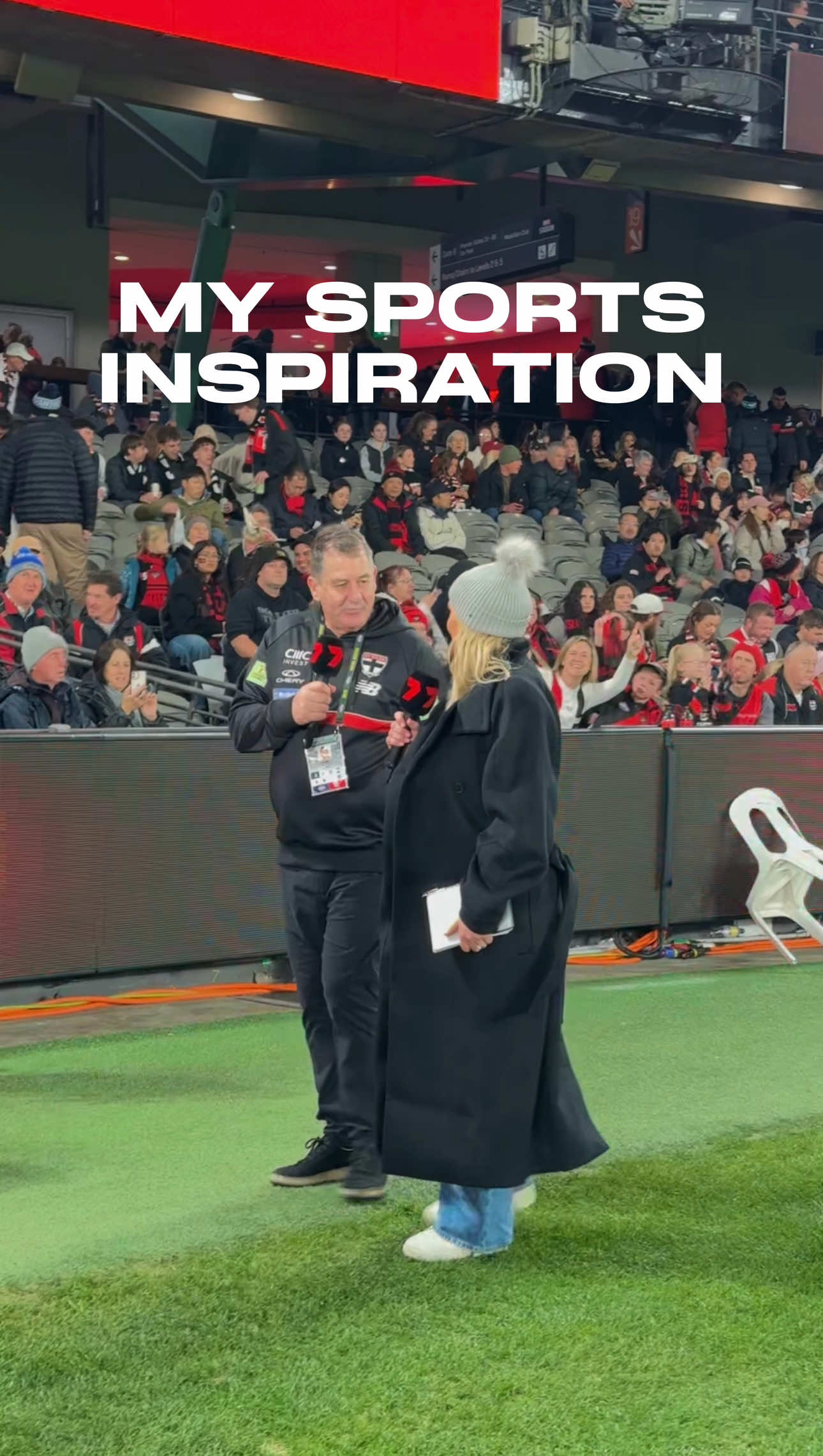 absolute girl boss @Abbey Holmes 🙌 #sports #sportsmedia #sportsreporter #afl #fyp 