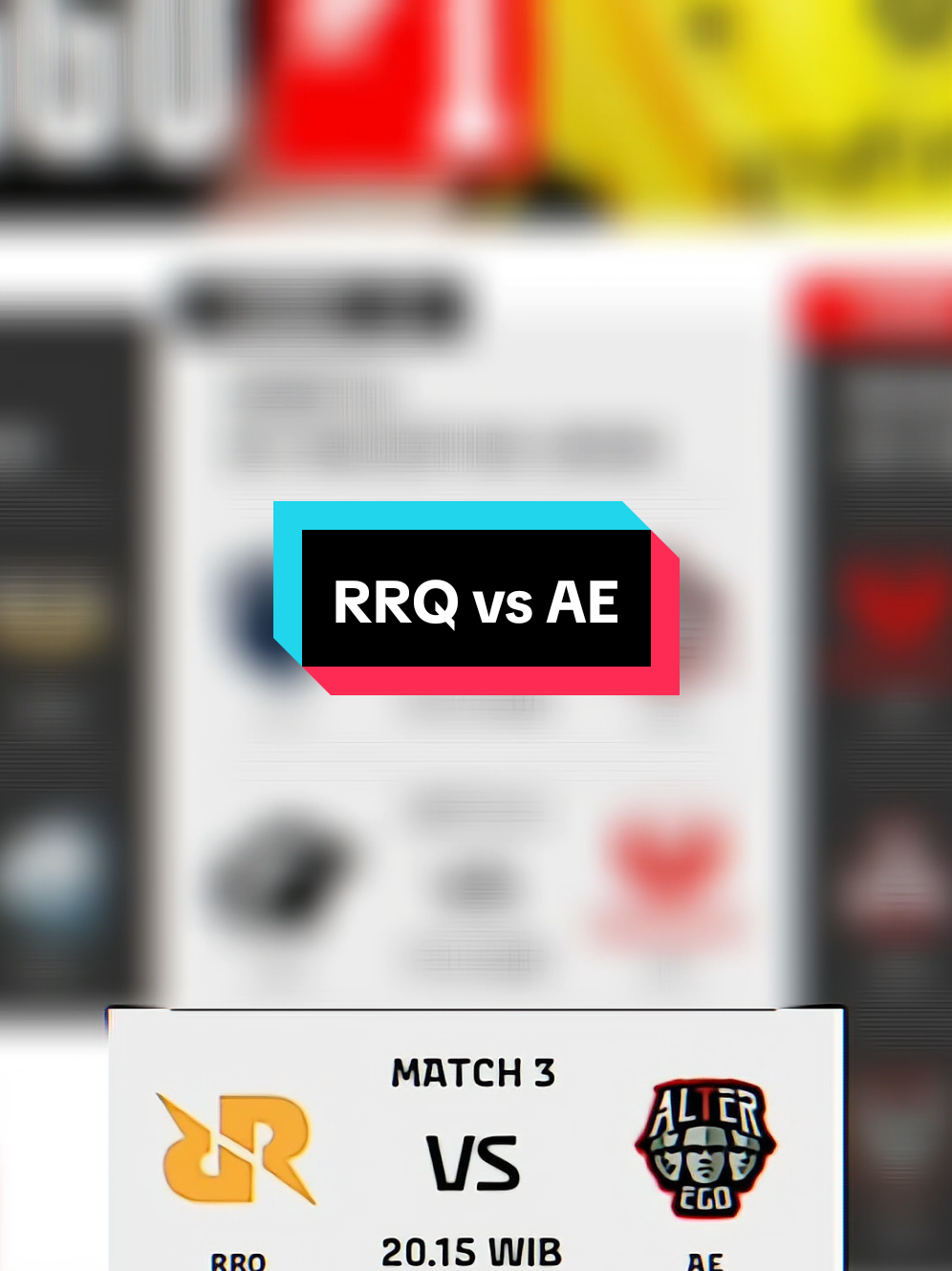 Match pembuka bagi RRQ dan AE, Sabtu 23 Agustus 2025 #rrqhoshi #alterego #mpl #fyp #fypage 