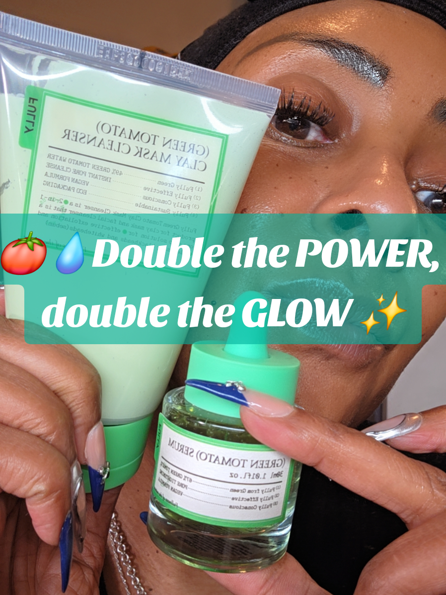 🍅💧Double the power, double the glow! Detox with the Green Tomato Clay Mask, then lock in radiance with the serum. Your skin’s new BFF DUO ✨ #GreenTomatoGlow #TheFully #SkincareRoutine #glassskingoals #rushtok2025 @FULLY Skincare 