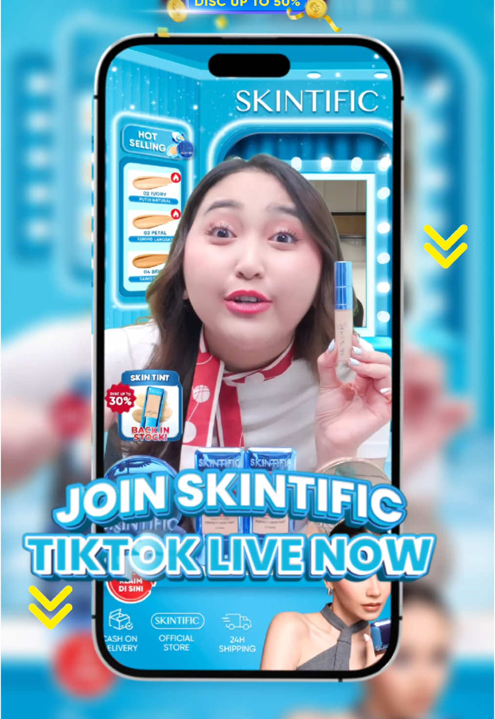 ❤️SKINTIFIC PAYDAY SALE Shock banget kakak sayang! Concealer Skintific yang coveragenya gak kaleng-kaleng harga ambyar!🥹  Yuk, checkout sekarang di TikTok live🧏‍♀️ #skintific #diskonskintific #paydaysale #concealerskintific #coverage