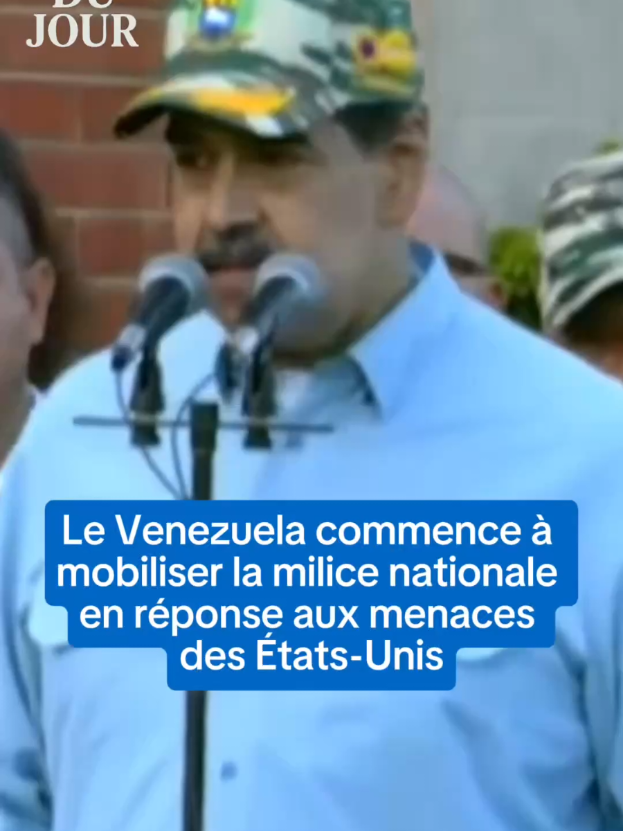 Le président vénézuélien Maduro a annoncé la mobilisation de la milice nationale bolivarienne « en raison de la menace posée par les États-Unis ». #venezuela #venezuela🇻🇪 #maduro #nicolasmaduro #étatsunis🇺🇲 #unitedstates 