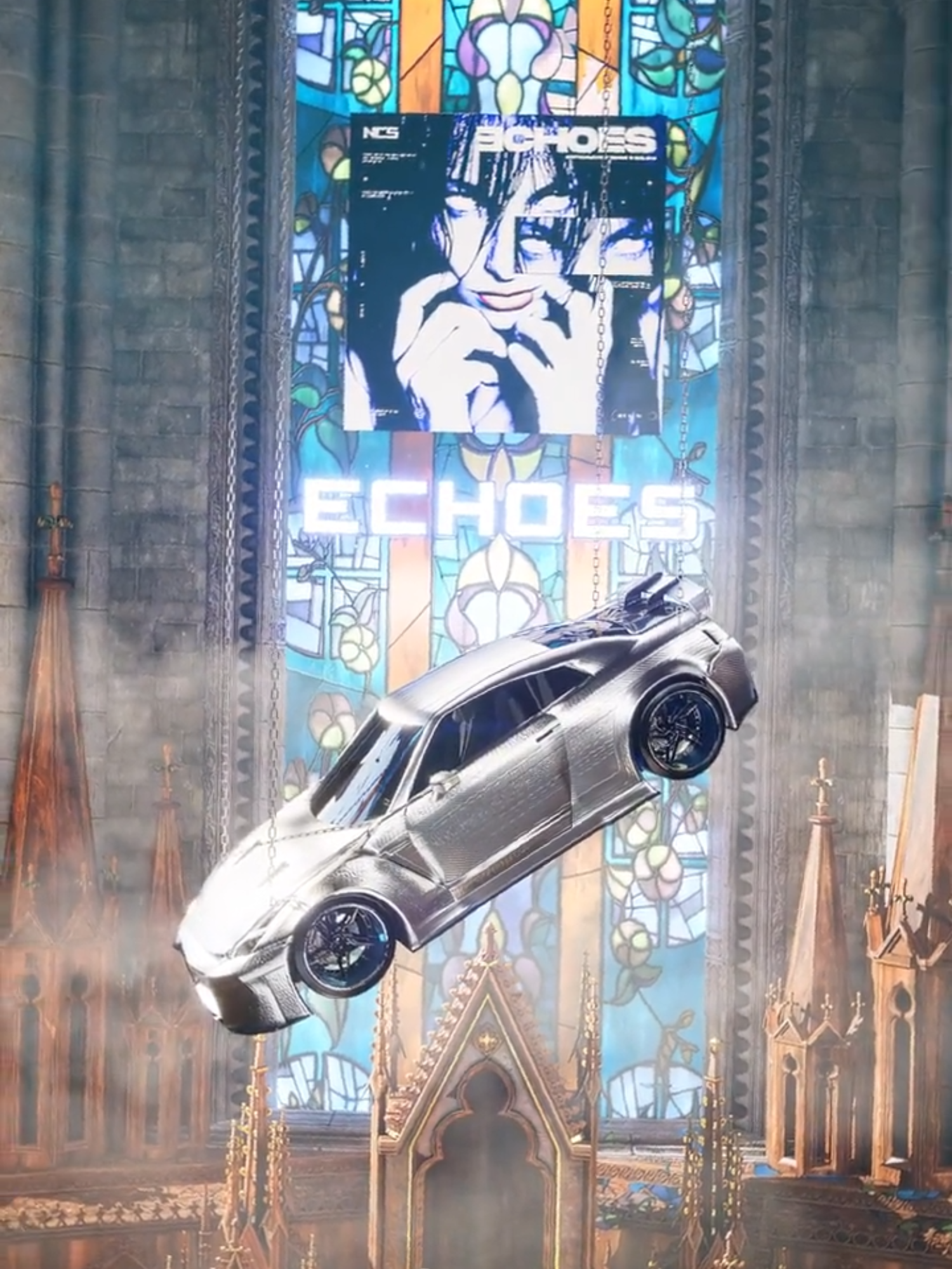 Silver Nissan GT-R R35 in a Gothic church 🗿⛪🔥 | Song: echoes - criticaleye, SHIRO, dolshi #3D #caredit #nissan#gtr35 #ncs #expensive #silver #car ★ upload method ★ TG: @editing_news