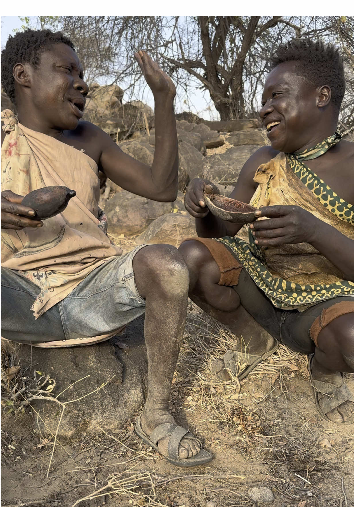 “Chaba roasts, Dudukwe falls… this broth got too wild 🤣🔥” Chaba & Dudukwe were sipping broth and cracking jokes 🤣 Dudukwe spilled some and Chaba goes, “So what, you’re crazy anyway!” 😂 Next thing we know, Dudukwe was laughing so hard he literally fell backwards while sitting 🤣😝 Pure comedy gold out here with my Hadzabe fam! #roamingwithvinu #chaba #dudukwe #funnytiktok #friendsforever 