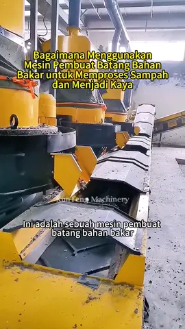 Cara menggunakan mesin pembentuk batang bahan bakar untuk mengolah sampah dan menjadi kaya#garbagesorting #recycling #turningwasteintotreasure #wastemanagement #fyp #shredder #batangbahanbakar 