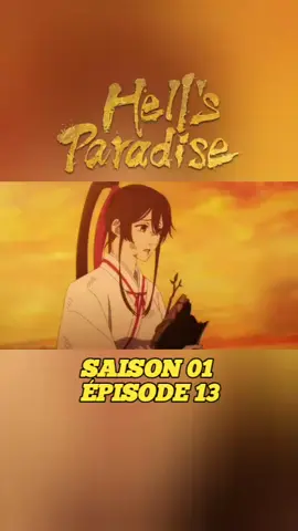 ⛩Titre alternatif : Hell's Paradise / Jigoku Raku ⛩Titre original : 地獄楽 ⛩Série TV · Japon Japon 🇯🇵· ? épisodes × ? min ⛩Origine : Manga ⛩Diffusion : du 01/04/2023 au ? (en cours) · Saison : Printemps 2023 ⛩Début de diffusion en simulcast/streaming : 01/04/2023 ⛩Date de sortie en VF : 30/04/2023 ⛩Genres : Action - Drame - Fantastique - Historique - Surnaturel ⛩Thèmes : Arts martiaux - Combats - Ninjas ⛩Studio d'animation : MAPPA ⛩Simulcast / streaming : Crunchyroll⛩ ⛩Site web officiel : Lien / Lien 2 ⛩Synopsis⛩ Basé sur le manga Jigokuraku de Kaku Yuji. L'histoire se déroule à l'époque d'Edo, au Japon. Gabimaru, « Le Vide », un célèbre et puissant shinobi a été capturé et croupit en prison. Affirmant n'avoir plus aucune raison de vivre, il attend désespérément qu'un bourreau parvienne à lui ôter la vie, son entraînement surhumain lui permettant de résister aux pires des châtiments. C'est alors qu'il reçoit la visite d'un exécuteur pas comme les autres : une puissante manieuse de sabre et trancheuse de tête. Après un âpre combat dont il réchappe de peu, celle-ci le pousse dans ses retranchements. En échange de la vie sauve, elle lui propose un marché : il devra se rendre sur une île mystérieuse afin de récupérer un élixir d'immortalité. Seul problème : les seuls humains rescapés de cette île en sont revenu sous forme de... fleurs.