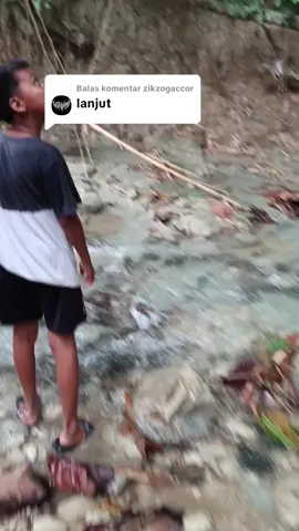 Membalas @zikzogaccorpart2 niat cari layangan malah mencari ikan#berpetualang #disungai #dan #ngebolang 