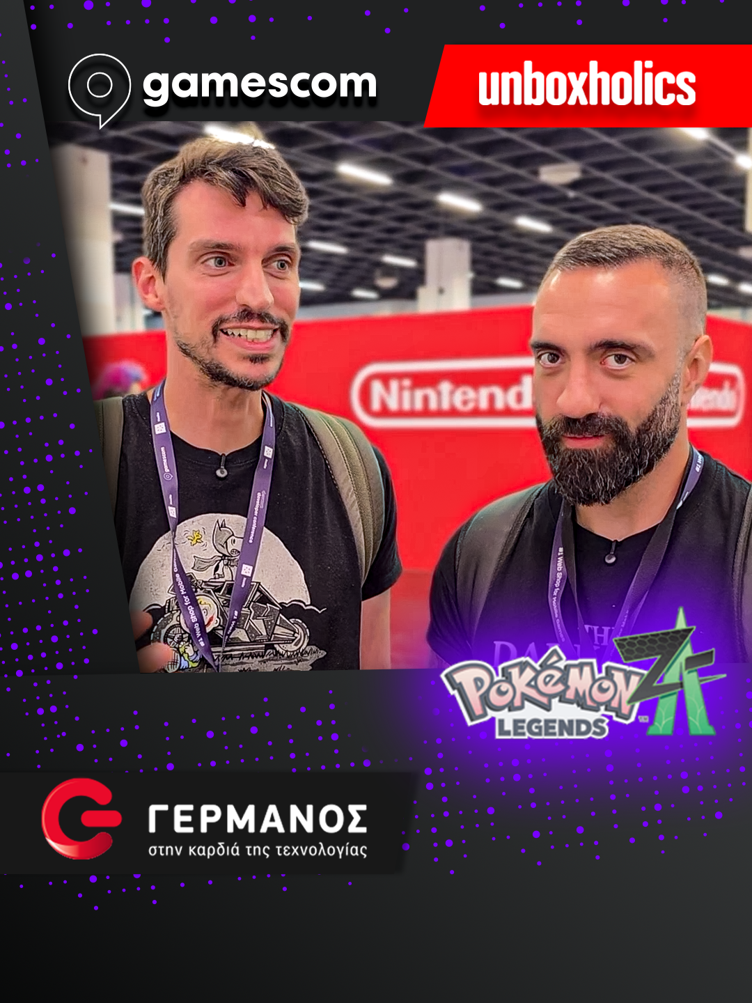 💥 Δεν είναι μόνο Pokémon… είναι ένα cinematic adventure! Οι @unboxholics μας δείχνουν πώς οι μάχες στο Legends Z-A είναι πιο εντυπωσιακές από ποτέ. Switch ή Switch 2, η δράση σε καθηλώνει! #Germanos#Unboxholics#Gamescom2025#PokemonLegendsZA