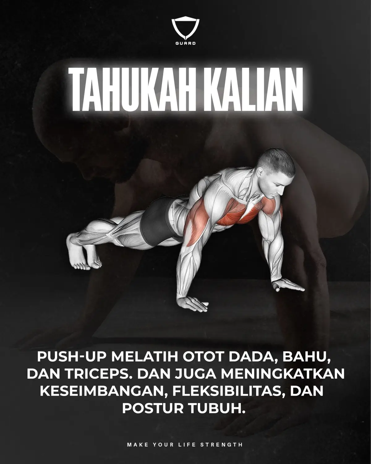 Push-up bukan sekadar gerakan sederhana, tapi latihan full power yang melatih dada, bahu, triceps, sampai keseimbangan dan postur tubuh. Mau makin kuat? Variasikan push-up kamu dengan berbagai teknik biar hasilnya maksimal 💪